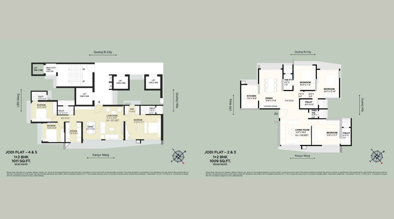 Aikya-Roots-3-BHK-Floorplan-1011-&-1009-sqft
